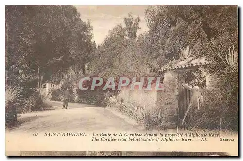 Ansichtskarte AK Saint Raphael La Route de la Corniche devant la propriete d'Alphonse Karr