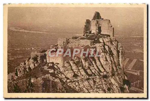 Cartes postales Valence Ruines du Chateau Feodal de Crussol et la Vallee du Rhone