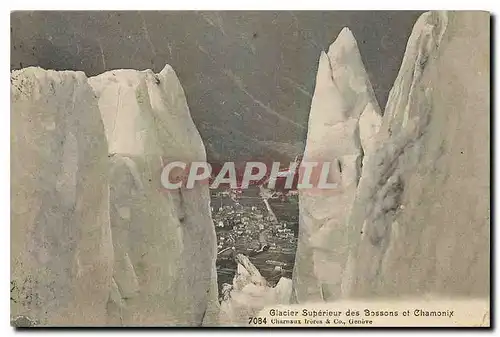 Cartes postales Glacier Superieur des Bossons et Chamonix