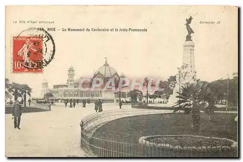 Cartes postales Nice Le Monument du Centenaire et la Jetee Promenade