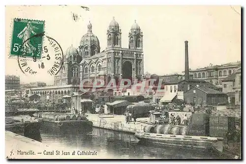 Cartes postales Marseille Canal St Jean & Cathedrale