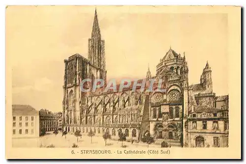 Ansichtskarte AK Strasbourg La cathedrale Cote Sud