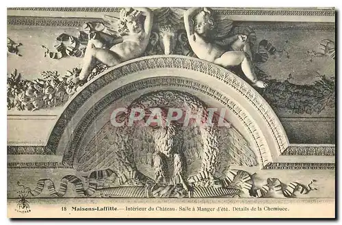 Cartes postales Maisons Laffitte Interieur du Chateau Salle a Manger d'ete Details de la Cheminee