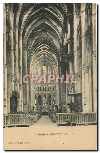 Cartes postales Cathedrale de Chartres La Nef orgue