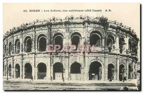 Cartes postales Nimes Les arenes vue exterieure cote Ouest