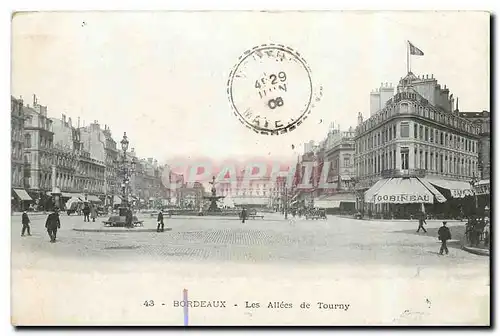 Cartes postales Bordeaux Les Allees de Tourny Gobineau