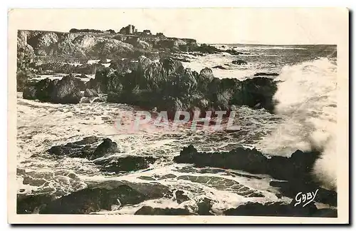 Cartes postales Le Pouliguen L I Effets de Vagues sur les rochers de la Grande Cote