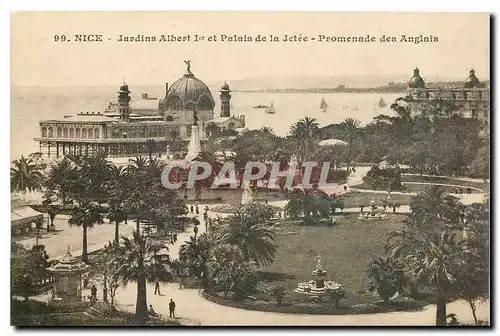 Ansichtskarte AK Nice Jardins Albert i et Palais de la Jetee Promenade des Anglais