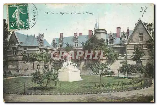 Cartes postales Paris Square et Musee de Cluny