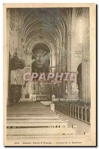 Ansichtskarte AK Sainte anne d'Auray Interieur de la Basilique