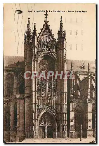 Ansichtskarte AK Limoges La Cathedrale Porte Saint Jean