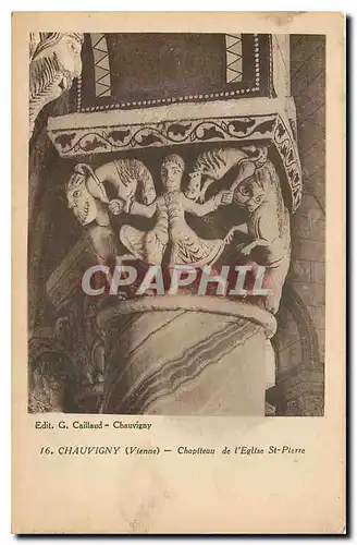 Cartes postales Chauvigny Vienne Chapiteau de l'Eglise St Pierre