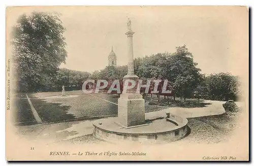 Cartes postales Rennes Le Thabor et l'Eglise Sainte Melaine