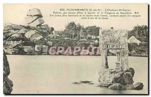 Ansichtskarte AK Ploumanach C du N L'Oratoire St Guirec Patron des jeunes filles a marier et le Chapeau de Napole