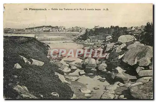 Cartes postales Ploumanach Vallee des Troieros et le Port a maree basse