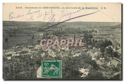 Cartes postales Panorama de Chevreuse vu des tours de la Madeleine