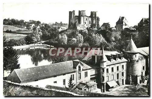 Moderne Karte Bourbon L'Archambault Le Chateau le Moulin et l'Etang