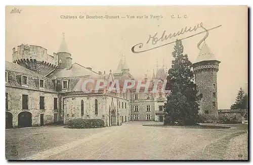 Cartes postales Chateau de Bourbon Busset Vue sur le Parc