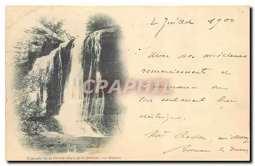 Cartes postales Cascade de la Grace Dieu pres Baume les Dames Carte 1900