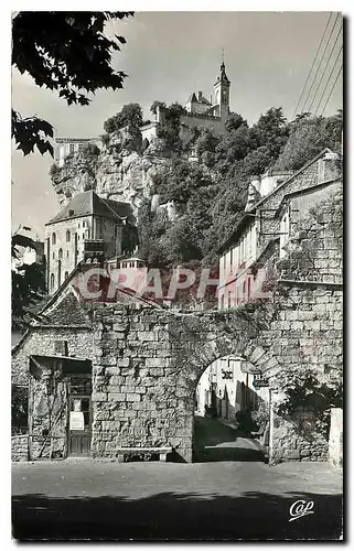 Moderne Karte Rocamadour Porte du Figuier Entree de la Ville