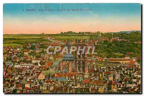 Cartes postales Dieppe Vue generale Quartier de l'Eglise St Jacques
