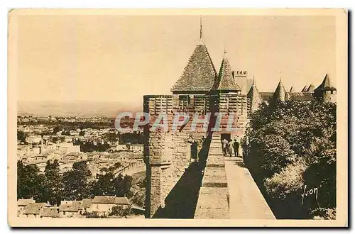 Ansichtskarte AK Carcassonne Aude La Cite Le chemin de ronde faisant le tour de la Cite