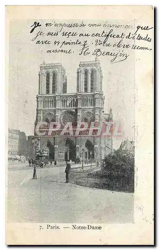 Cartes postales Paris Notre Dame