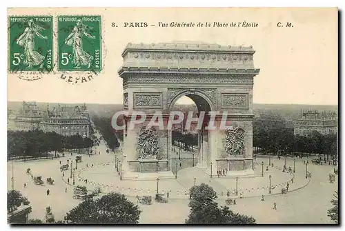 Cartes postales Paris Vue generale de la Place de l'Etoile