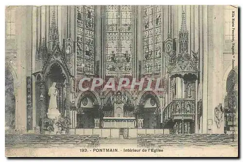 Cartes postales Pontmain Interieur de l'Eglise