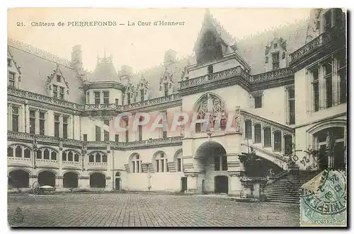 Ansichtskarte AK Chateau de Pierrefonds La Cour d'Honneur