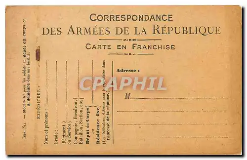 Carte de Franchise Militaire