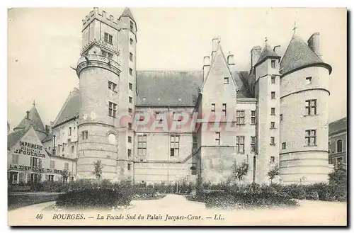 Ansichtskarte AK Bourges La Facade sud du Palais Jacques Coeur