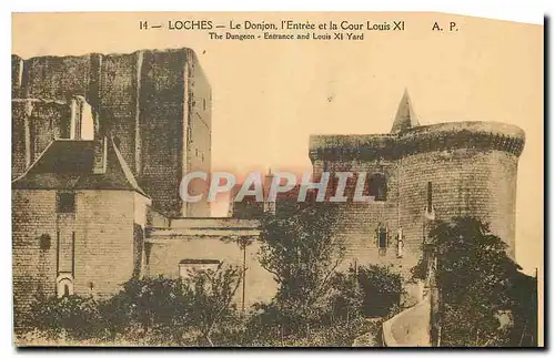 Ansichtskarte AK Loches Le Donjon l'Entree et la Cour Louis XI