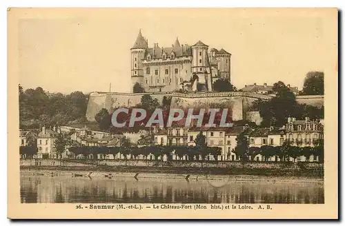 Ansichtskarte AK Saumur M et L Le Chateau Fort Mon hist et la Loire