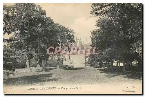 Cartes postales Chateau de Chaumont Vue prise du Parc