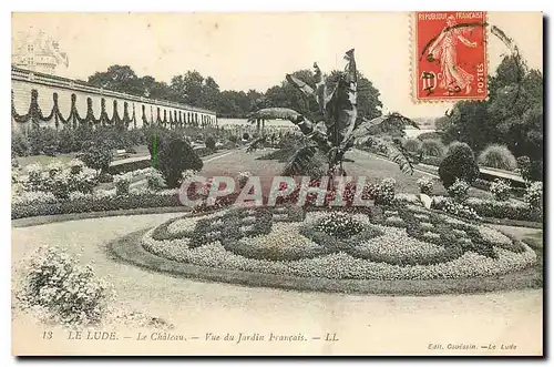 Cartes postales Le Lude Le Chateau Vue du Jardin Francais