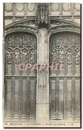 Cartes postales Beauvais La Cathedrale Portail nord detail