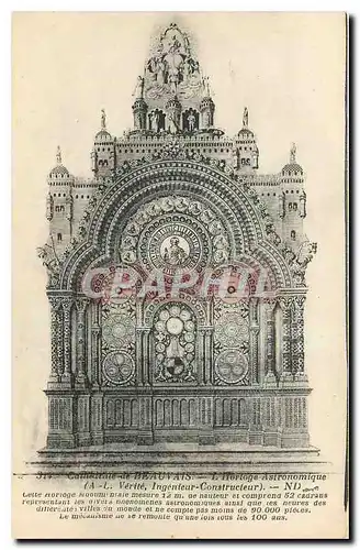 Cartes postales Cathedrale de Beauvais L'Horloge Astronomique