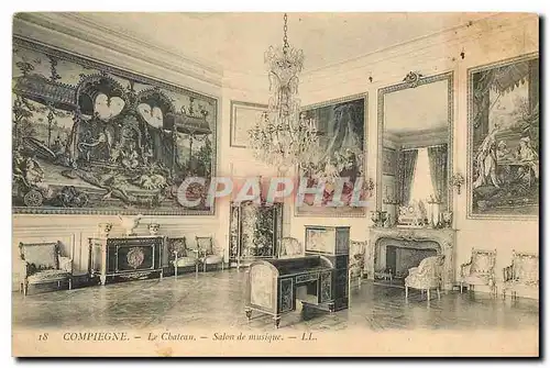 Ansichtskarte AK Compiegne Le Chateau Salon de Musique