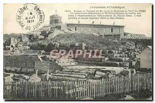 Cartes postales L'Auvergne Pittoresque Ruines du Temple de Mercure au Sommet du Puy de Dome