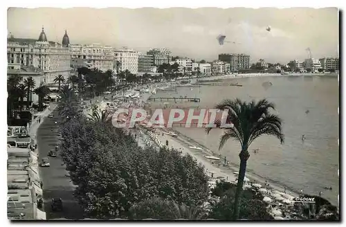 Cartes postales Cannes Alpes Maritimes Les Grands Hotels la Croisette et la Plage