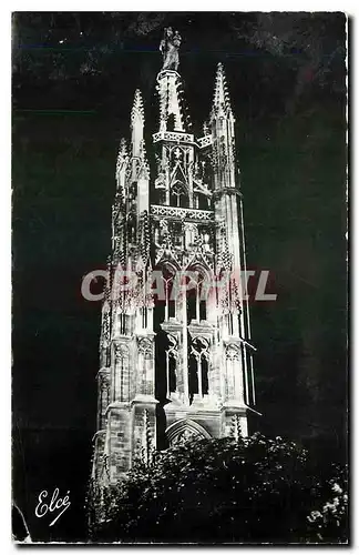 Cartes postales Bordeaux Gironde La Tour Pey Berland la nuit