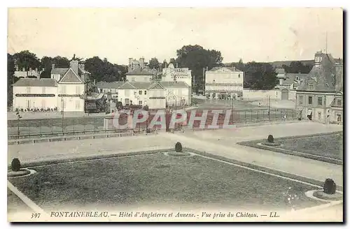 Ansichtskarte AK Fontainebleau Hotel d'Angleterre et Annexe Vue prise du Chateau