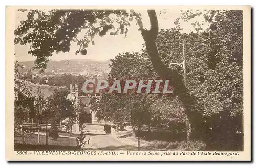 Cartes postales Villeneuve St Georges S et O Vue de la Seine prise du Parc de l'Asile Beauregard