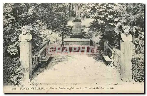 Ansichtskarte AK Fontainebleau Vue au Jardin Anglais Les Hermes et Bacchus