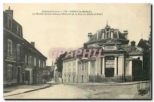 Ansichtskarte AK Saone et Loire Paray le Monial Le Musee Eucharistique Hieron et la Rue du General Petit