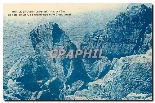 Cartes postales Le Croisic Loire Inf A la Cote la Tete de Lion le Grand Duc et le Grand Autel