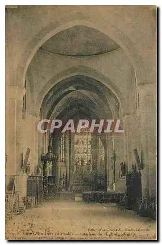 Ansichtskarte AK Saint Emilion Gironde Interieur de l'Eglise collegiale