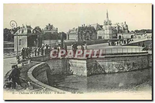 Cartes postales Chateau de Chantilly L'Entree