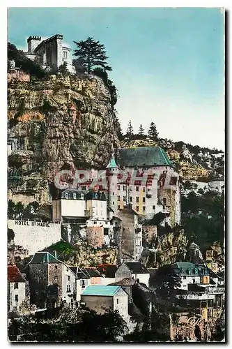 Cartes postales Rocamadour Le Rocher vu de la Route de Cahors